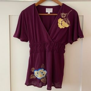 ANTHROPOLOGIE Embroiled Deletta Brand Top, XS